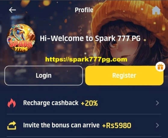 Spark 777 PG Game interface