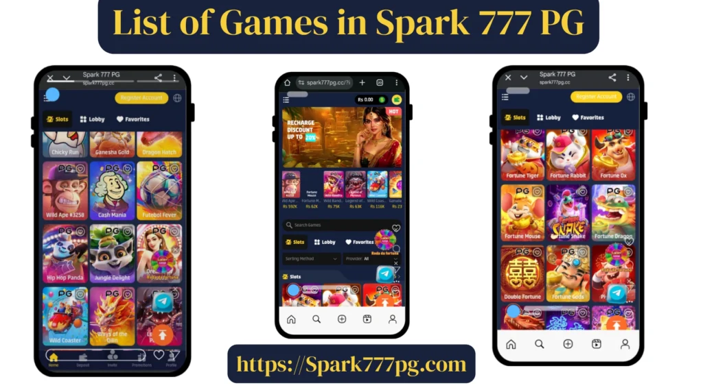List of Games in Spark 777 PG Game