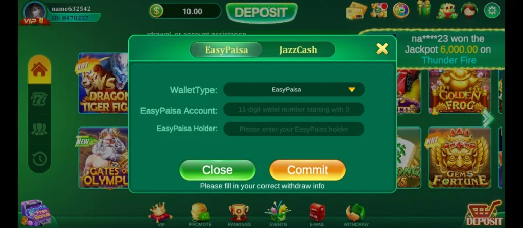 Panna Slots Game deposit