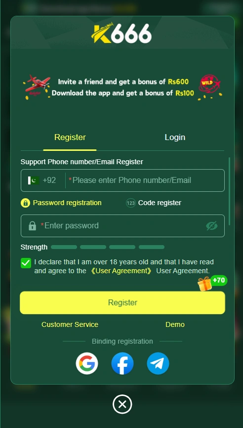 K666 Game login