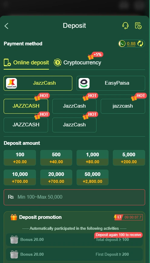 K666 Game deposit